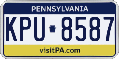 PA license plate KPU8587