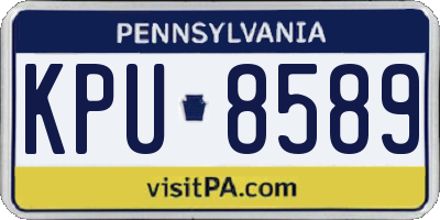 PA license plate KPU8589