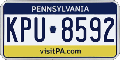 PA license plate KPU8592