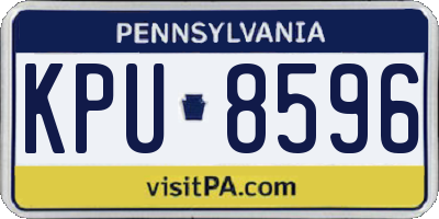 PA license plate KPU8596