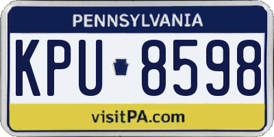 PA license plate KPU8598