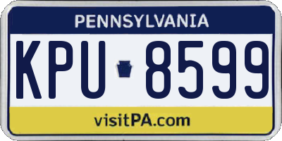 PA license plate KPU8599