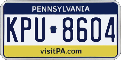 PA license plate KPU8604