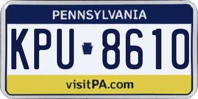 PA license plate KPU8610
