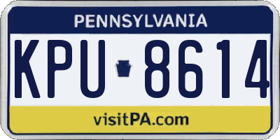 PA license plate KPU8614