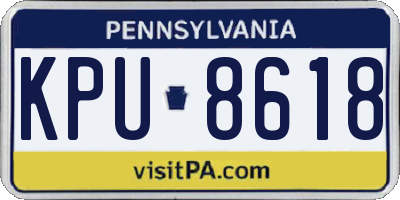 PA license plate KPU8618