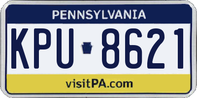 PA license plate KPU8621