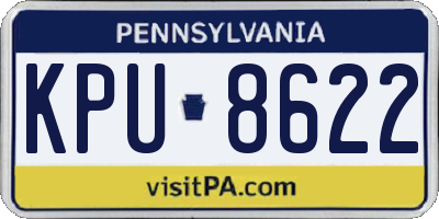 PA license plate KPU8622
