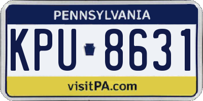 PA license plate KPU8631