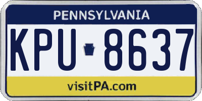 PA license plate KPU8637