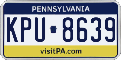 PA license plate KPU8639