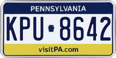 PA license plate KPU8642