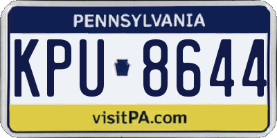 PA license plate KPU8644