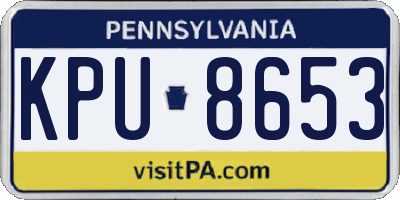 PA license plate KPU8653