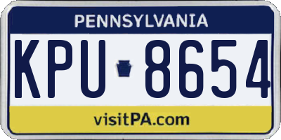 PA license plate KPU8654