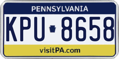PA license plate KPU8658