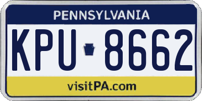 PA license plate KPU8662
