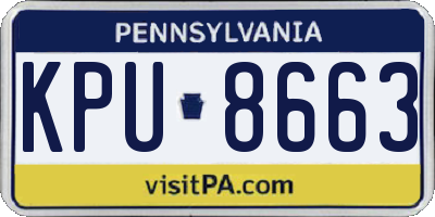 PA license plate KPU8663