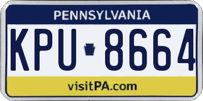PA license plate KPU8664