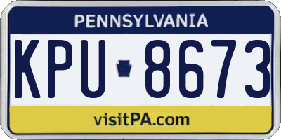PA license plate KPU8673