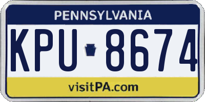 PA license plate KPU8674