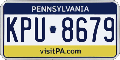 PA license plate KPU8679