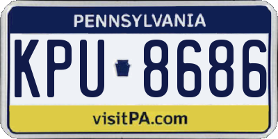 PA license plate KPU8686