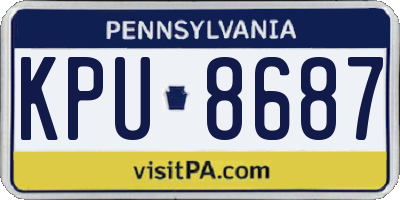 PA license plate KPU8687