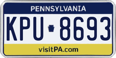 PA license plate KPU8693
