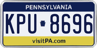 PA license plate KPU8696