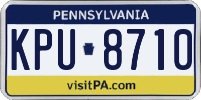 PA license plate KPU8710