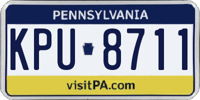 PA license plate KPU8711