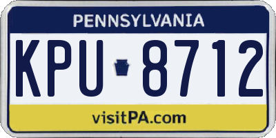 PA license plate KPU8712