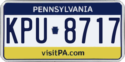 PA license plate KPU8717