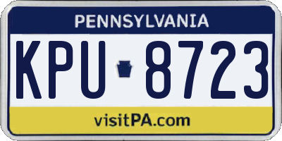 PA license plate KPU8723