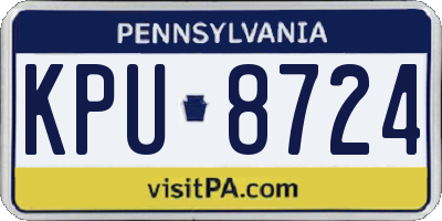 PA license plate KPU8724
