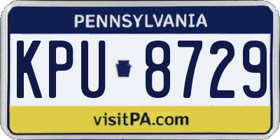 PA license plate KPU8729