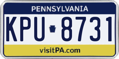 PA license plate KPU8731