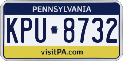 PA license plate KPU8732