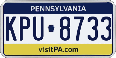 PA license plate KPU8733