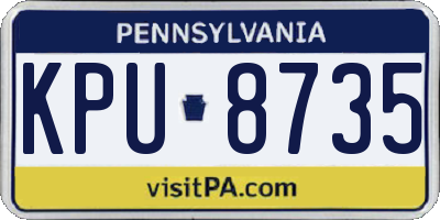 PA license plate KPU8735