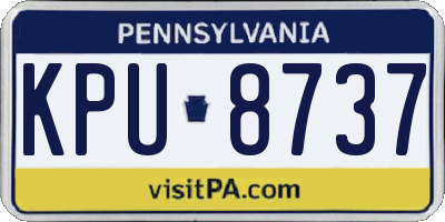 PA license plate KPU8737