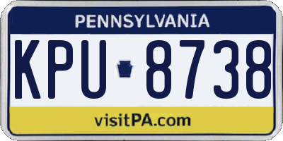 PA license plate KPU8738