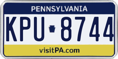 PA license plate KPU8744