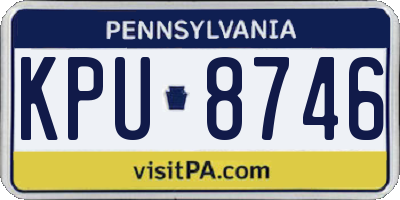 PA license plate KPU8746