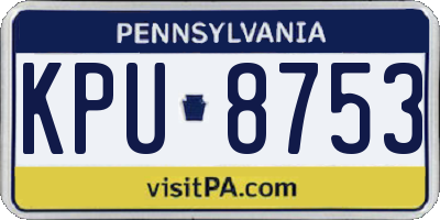 PA license plate KPU8753