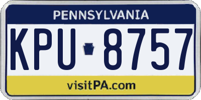 PA license plate KPU8757