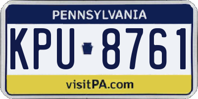 PA license plate KPU8761