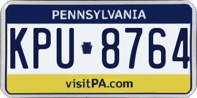 PA license plate KPU8764