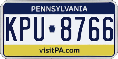 PA license plate KPU8766